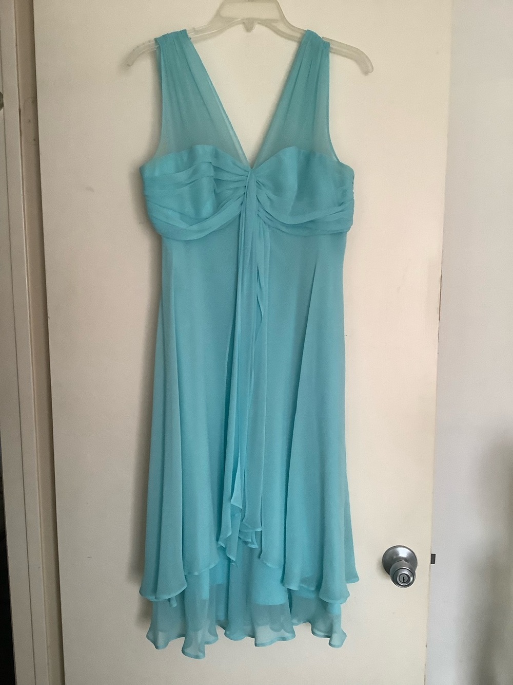 Donna Ricco Turquoise Backless Dress - Picture 5 of 5